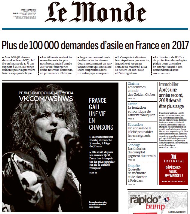 Le Monde – 09.01.2018