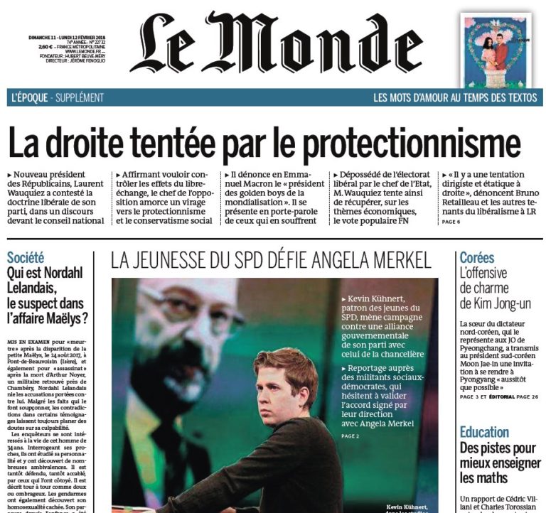 Le Monde – 11.02.2018