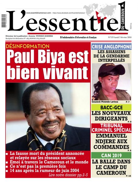 L’essentiel Du Cameroun — 05 Février 2018