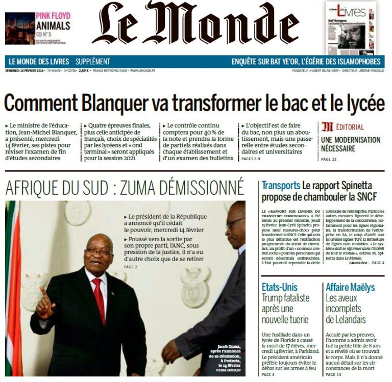 Le Monde – 16.02.2018