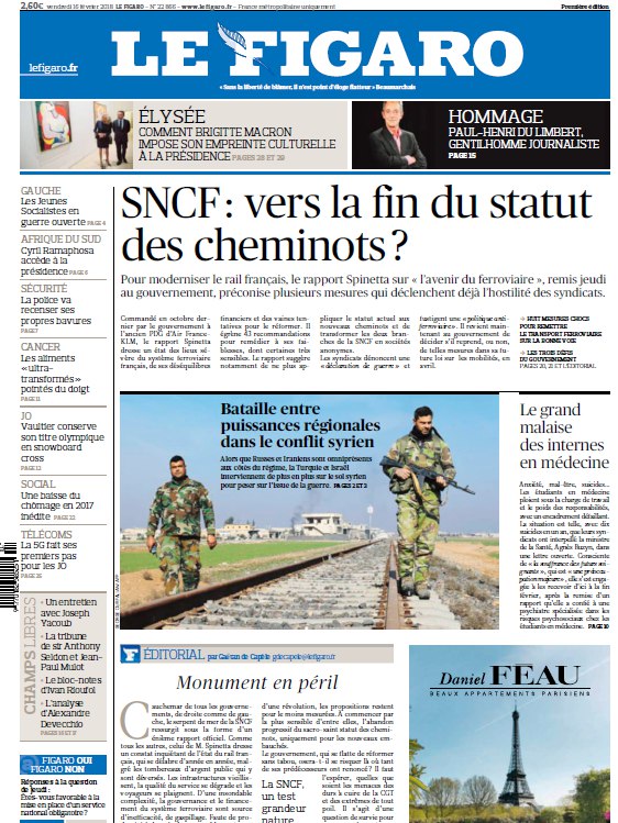 Le Figaro – 16.02.2018