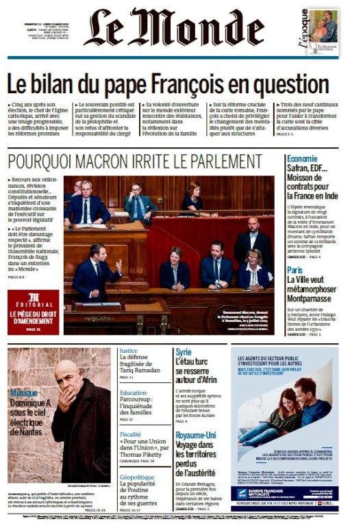 Le Monde – 11.03.2018 – 12.03.2018