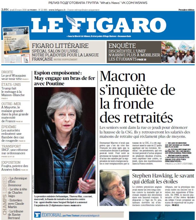 Le Figaro – 15.03.2018