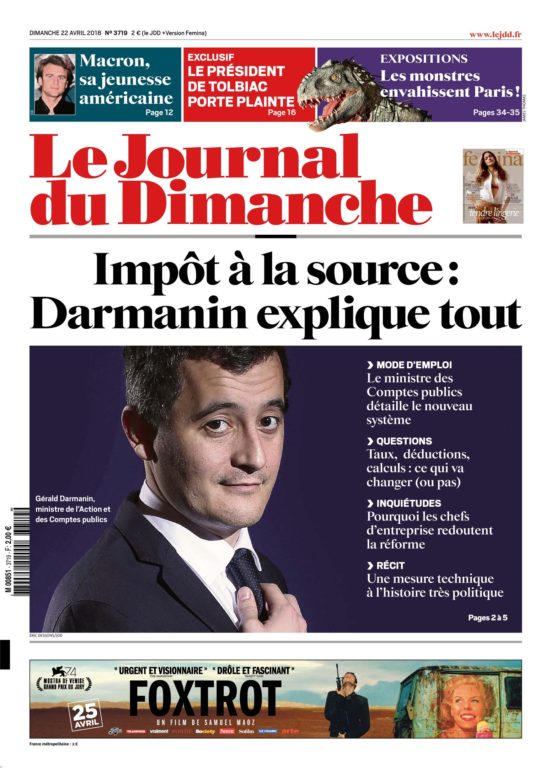 Le Journal Du Dimanche – 22 Avril 2018