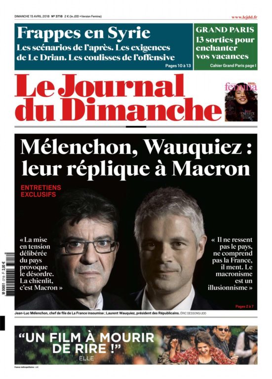 Le Journal Du Dimanche – 15 Avril 2018