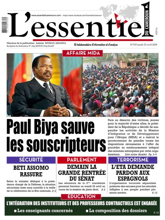 L’essentiel Du Cameroun – 23 Avril 2018