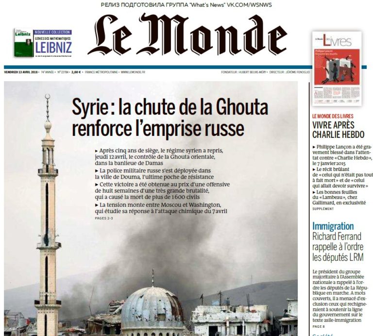 Le Monde – 13.04.2018