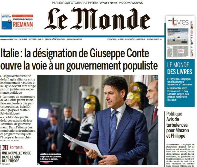 Le Monde – 25.05.2018