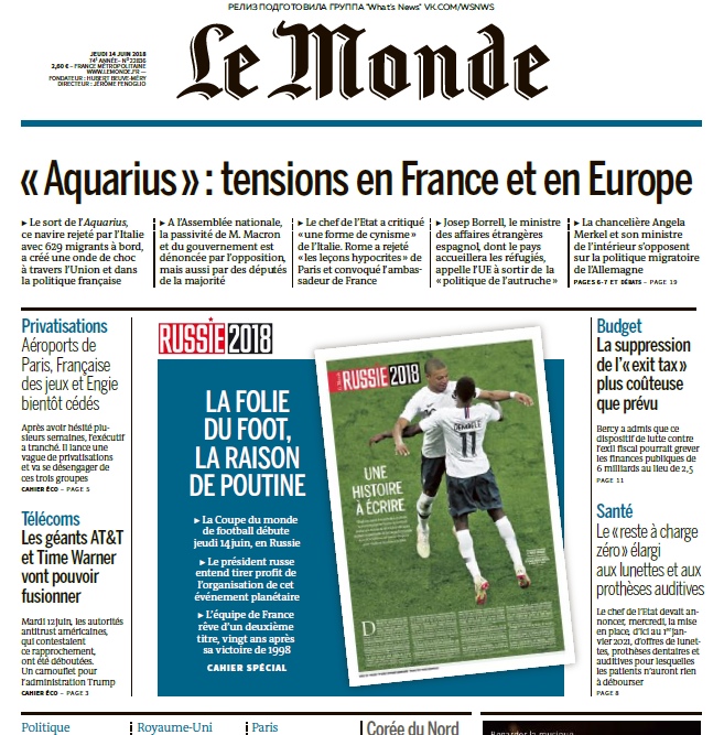 Le Monde – 14.06.2018