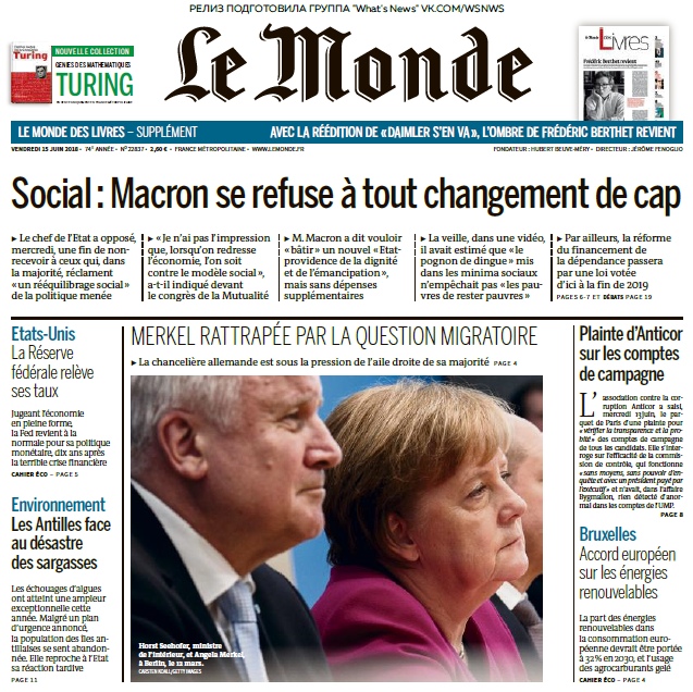 Le Monde – 15.06.2018