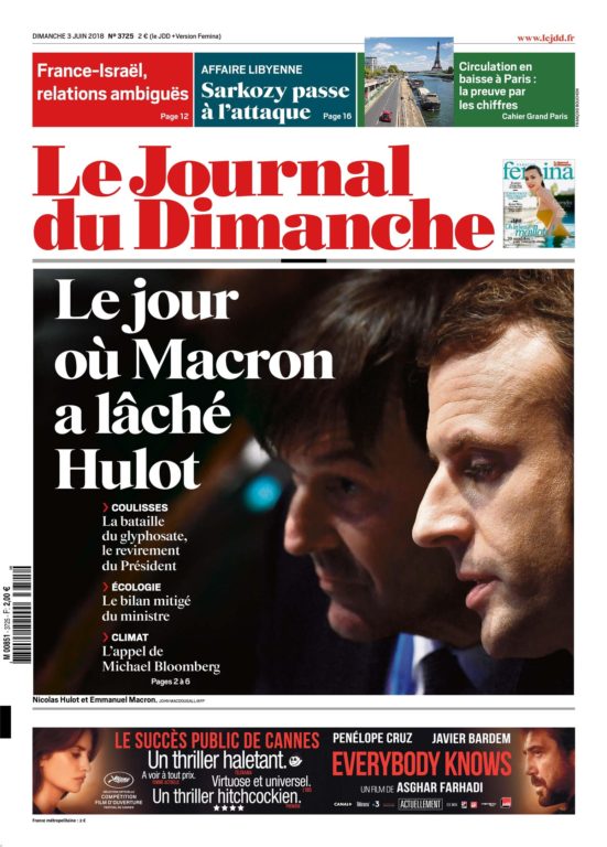 Le Journal Du Dimanche – 03 Juin 2018