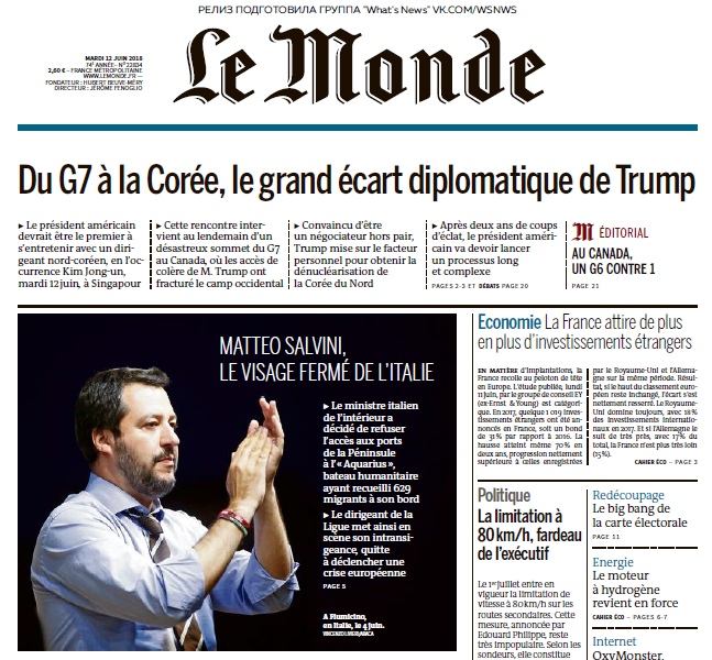 Le Monde – 12.06.2018