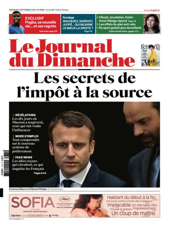 Le Journal Du Dimanche – 09 Septembre 2018