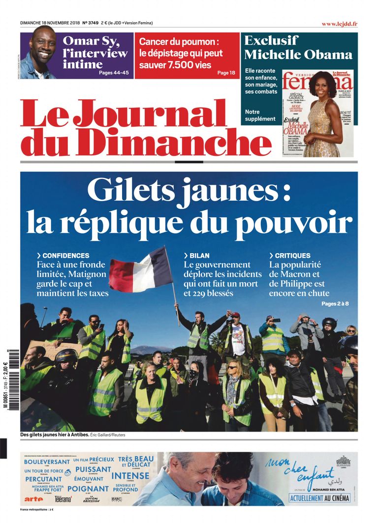 Le Journal Du Dimanche – 18 Novembre 2018