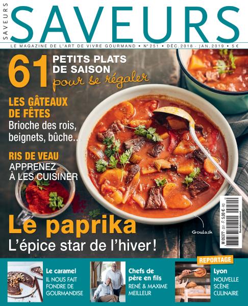 Saveurs France – Décembre 2018 – Janvier 2019