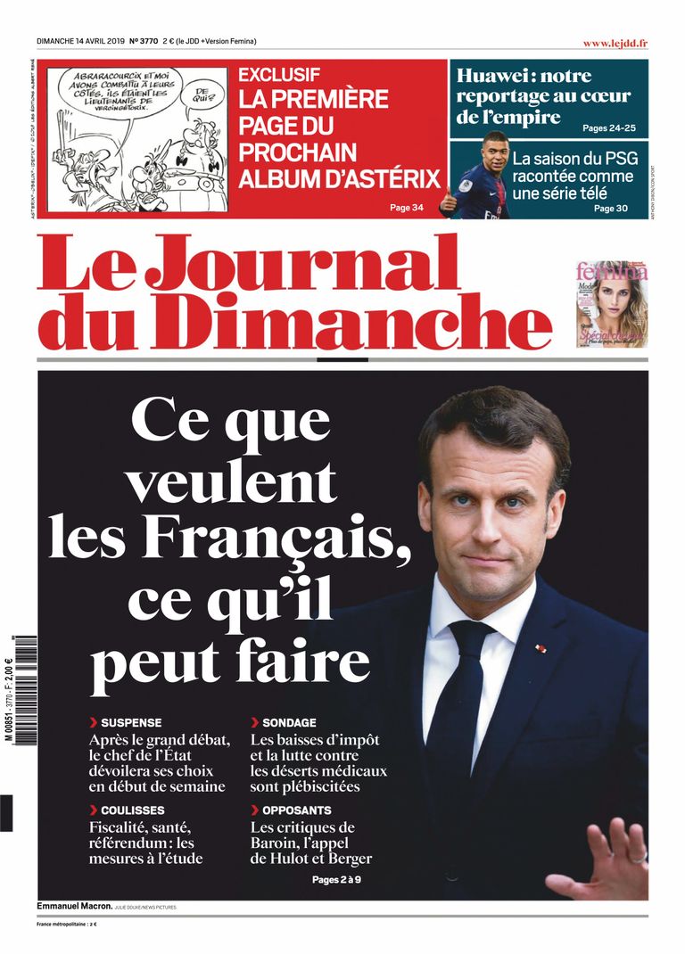 Le Journal Du Dimanche – 14 Avril 2019
