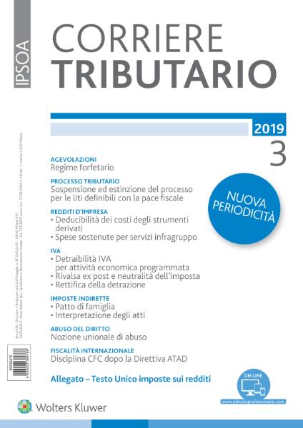 Corriere Tributario – Marzo 2019