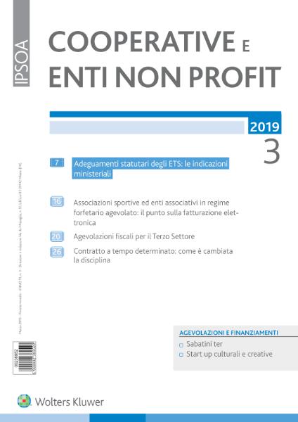 Cooperative E Enti Non Profit – Marzo 2019