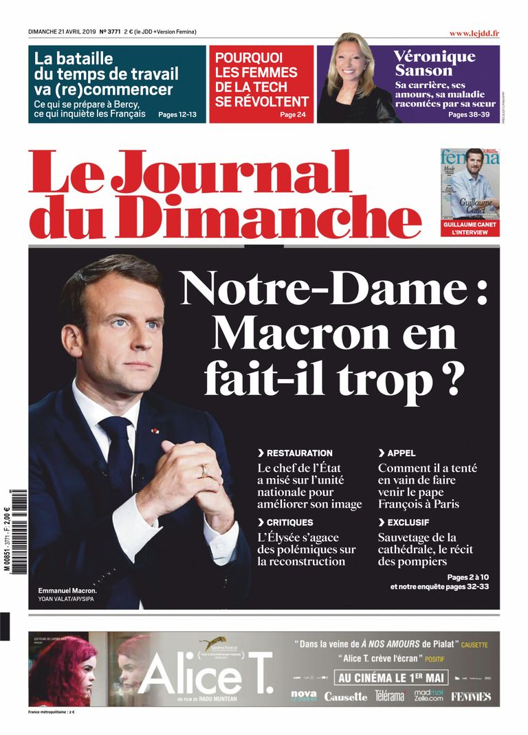 Le Journal Du Dimanche – 21 Avril 2019