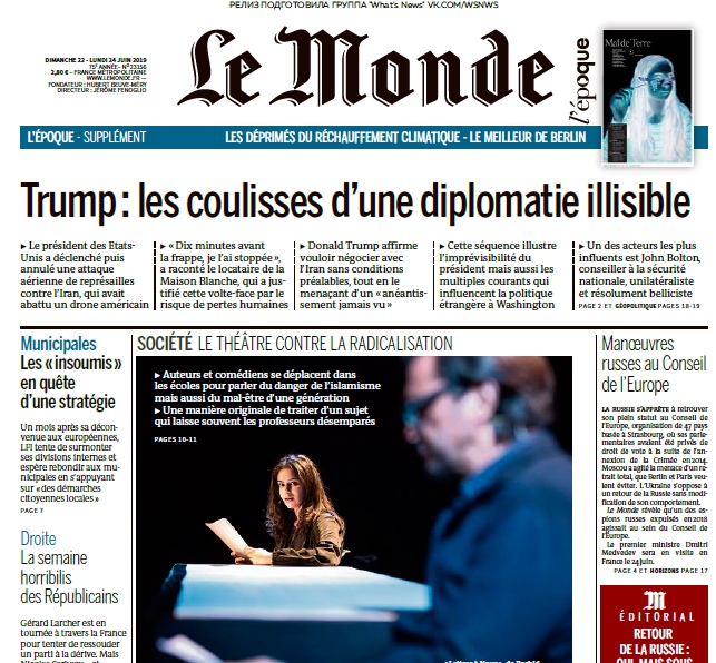 Le Monde – 23.06.2019