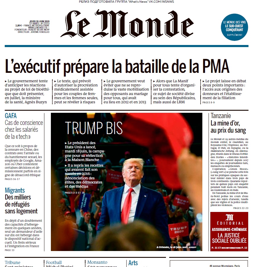 Le Monde – 20.06.2019