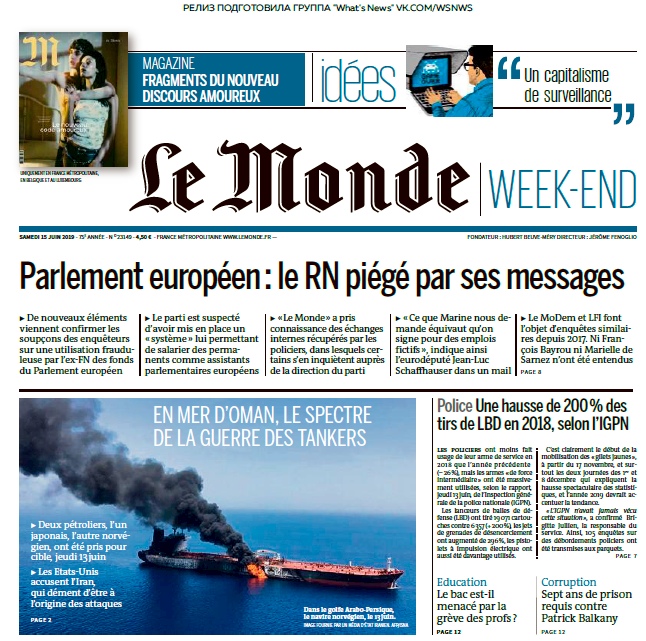 Le Monde – 15.06.2019