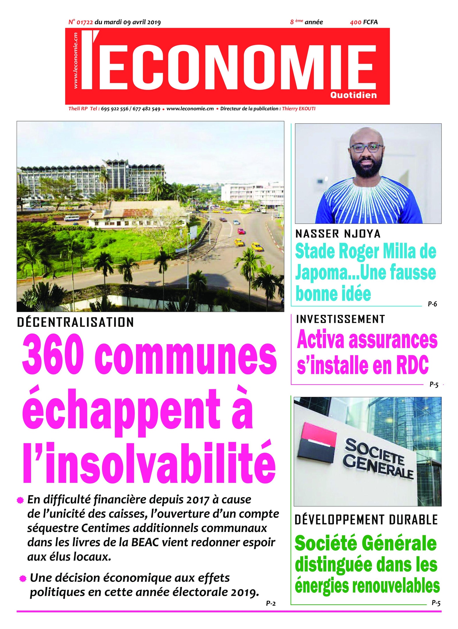 Le Quotidien De L’économie Magazine Afrique – 09 Avril 2019