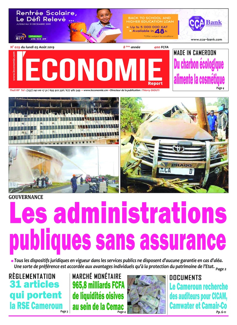 Le Quotidien De L’économie Magazine Afrique – 05 Août 2019