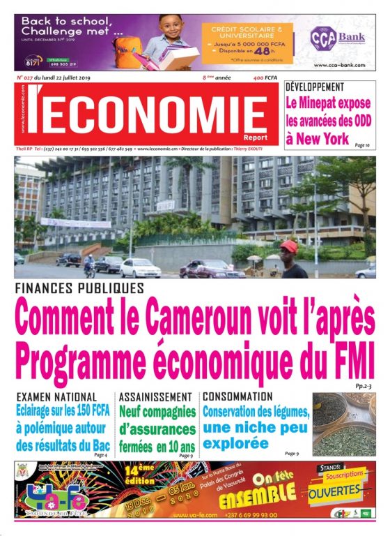 Le Quotidien De L’économie Magazine Afrique – 22 Juillet 2019